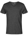 Heren T-shirt Promodoro V-Neck Heather Black